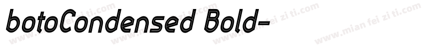 botoCondensed Bold字体转换